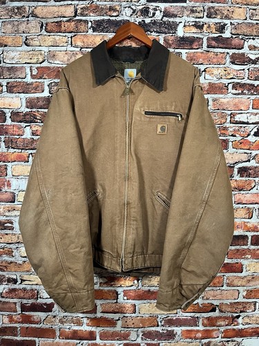 Vintage 90s Carhartt Detroit Jacket, Light Brown, Size XXL