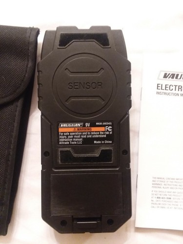 Vaughan Electronic Wall Sensor/Scanner, Stud Finder, Wood, Metal Pipes, Wires