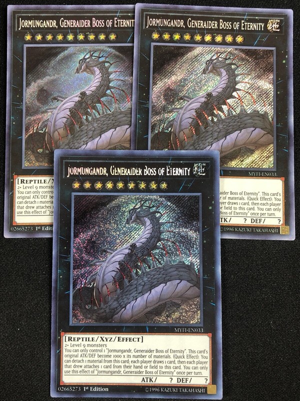 MYFI-EN033 Jormungandr, Generaider Boss of Eternity Secret Rare 1st Edition Mint YuGiOh Card