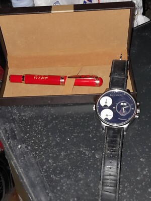 AUTOMATIC WATCH MOONPHASE DATE 34J MENS GERMAN MADE+FREE DESIGNER pen RRP£786