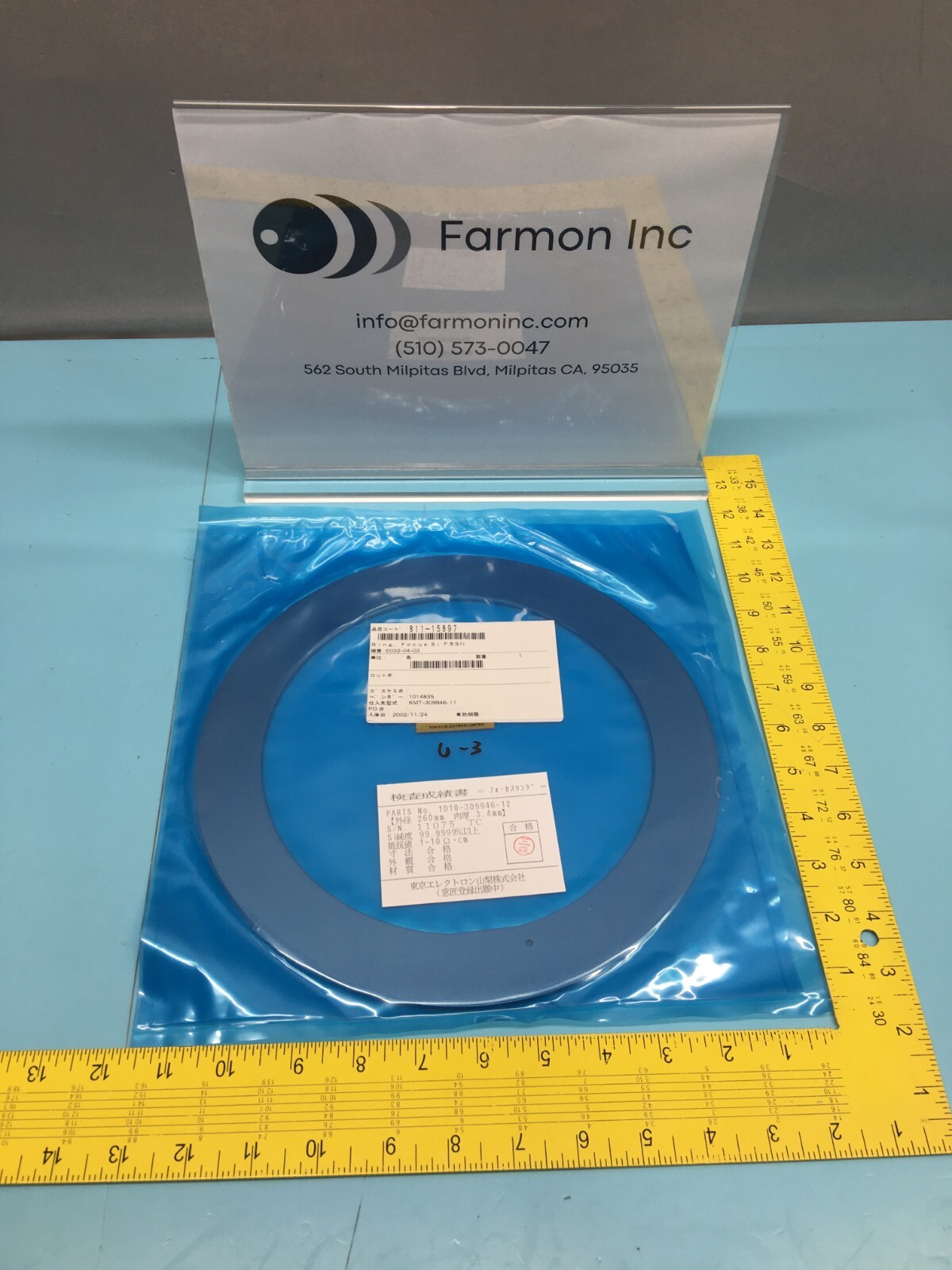 TEL TOKYO ELECTRON 1D10-309946-11, 128661