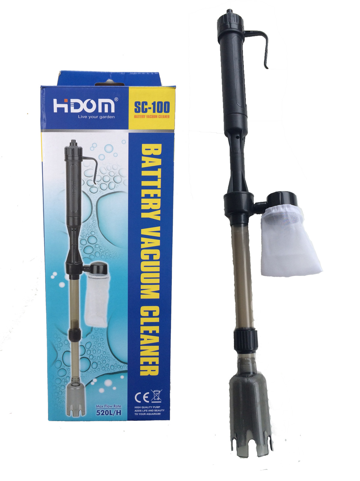 Aquarium Gravel Battery Fish Tank Vacuum Siphon Syphon Cleaner Filter