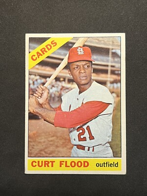 1966 Topps #60 CURT FLOOD St. Louis Cardinals VGEX