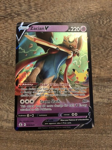 Pokémon Celebratons 25th Zacian V 016/25 Mint | eBay