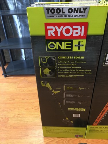 New Ryobi 18v One + Cordless Edger & 22” Cordless Hedge Trimmer Tool Only