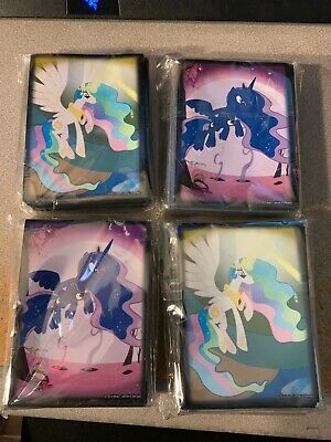 Lot of 4 My Little Pony Princess Luna & Celestia Card Sleeves 70ct each Pack