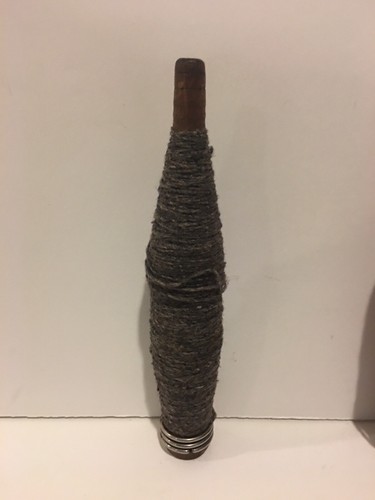VINTAGE PRIMITIVE SET OF 3 WOOD SPOOL SEWING YARN/WOOL THREAD BOBBIN SPINDLES