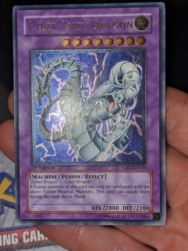 エンシェントドラゴン ULTIMATE RARE Yugioh Cyber Dragon CRV-EN015 Ultimate 1st Edition CGC 3 VG
