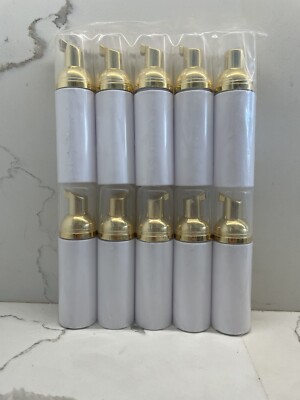 60ml/2oz Foam Bottle Gold Pump Empty Travel Foaming Dispensers (Set Of 10)