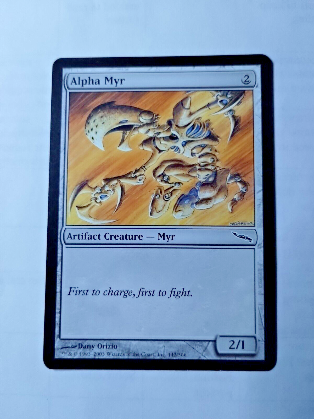 MTG Alpha Myr Mirrodin 142/306 Regular Common Bit of Edge Wear
