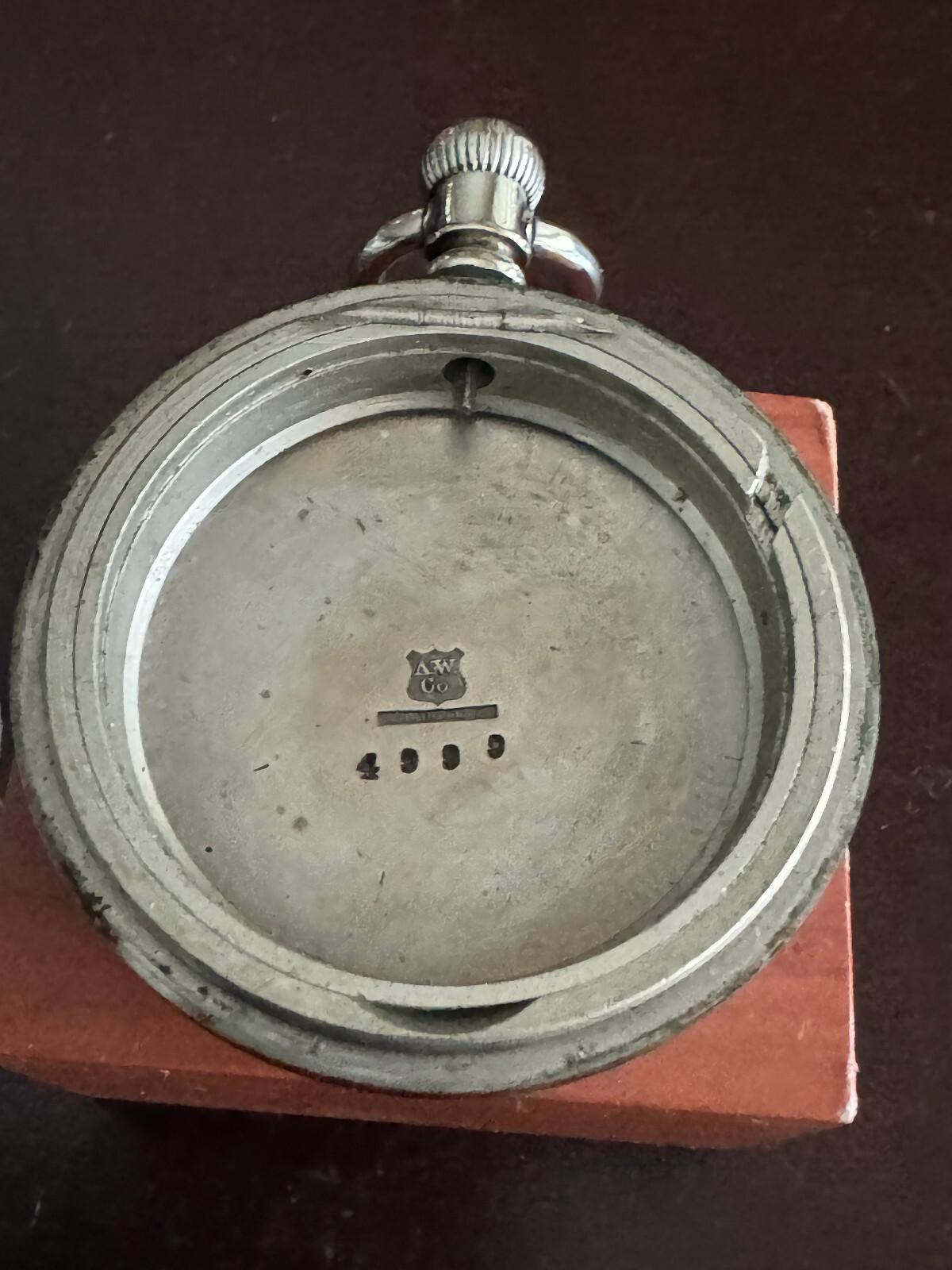 VINTAGE 18 SIZE WALTHAM POCKET WATCH CASE PENDANT & LEVER SET HORSE & JOCKEY