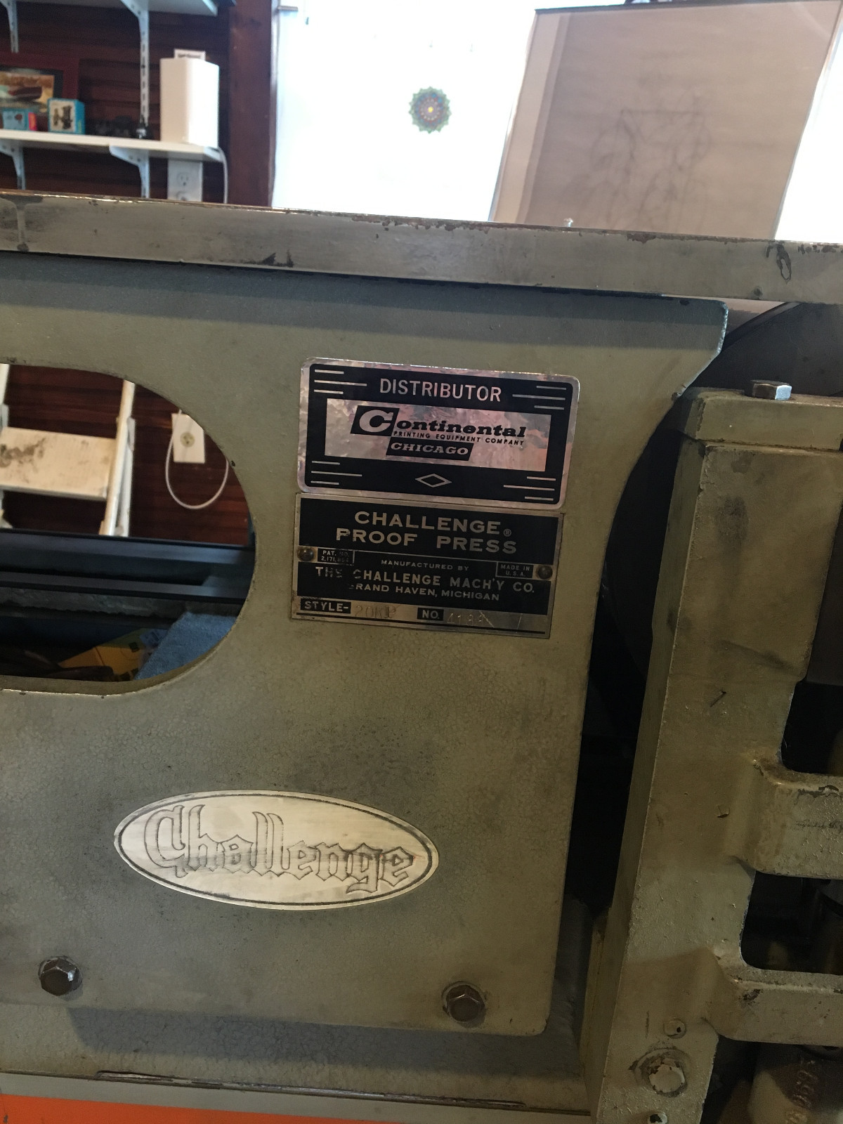 Challenge Proof Press Style 20kp No. 4188 F-37