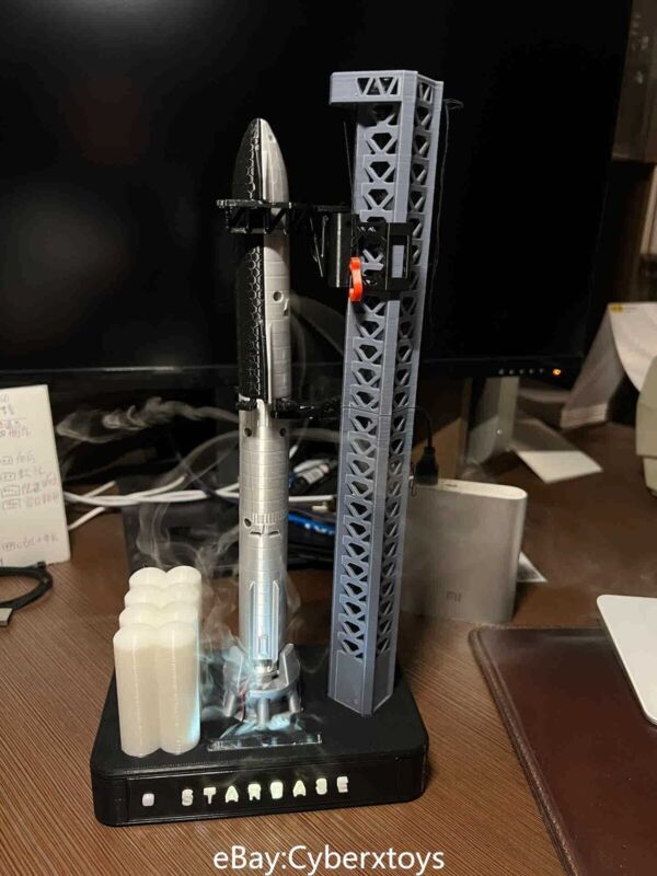 1:400 SpaceX Starship Launch Tower Set Rocket Model with Humidifier