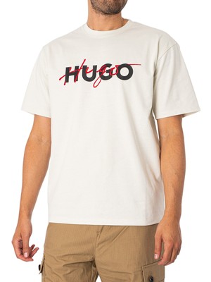 

Мужская футболка с рисунком Dakaishi HUGO, бежевая, Бежевый, 50494565-10248326-333