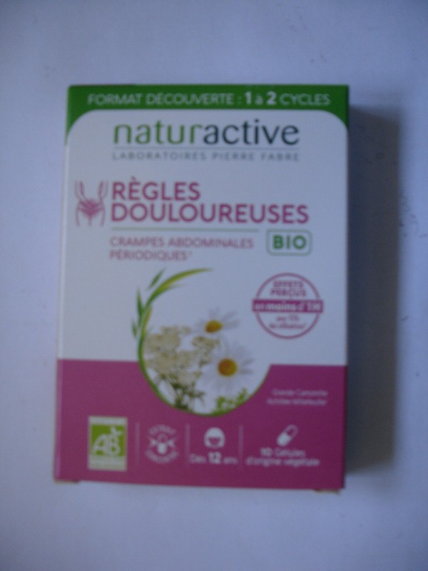 Naturactive RÃ¨Gles Douloureuses Bio Lot De 2 X 10 GÃ©Lules - Crampes Abdominales 