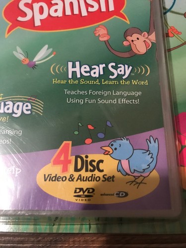 Your Baby Can Speak Spanish Lyric Language 4 Disc DVD Set Activity Book New