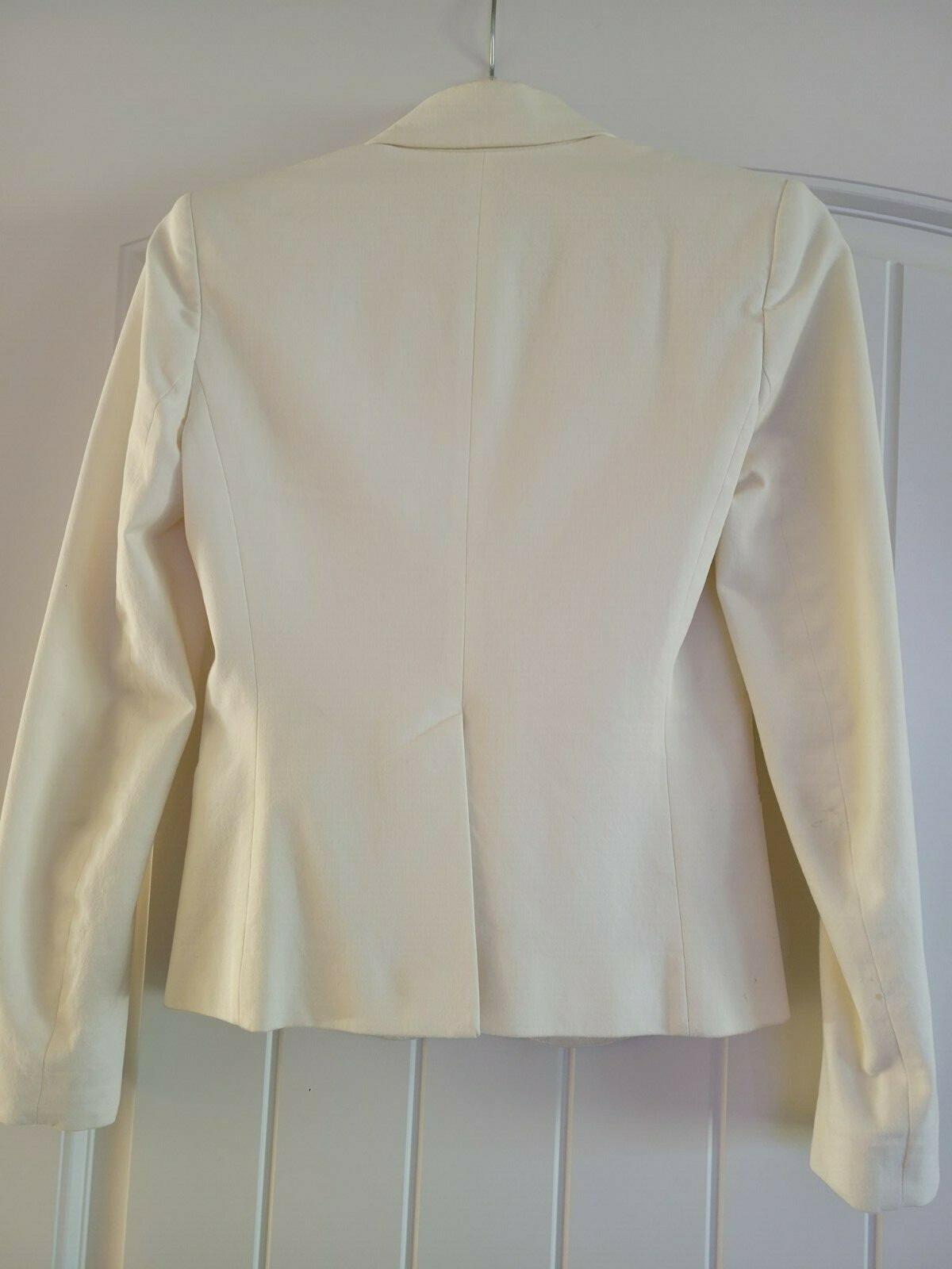 white single button blazer