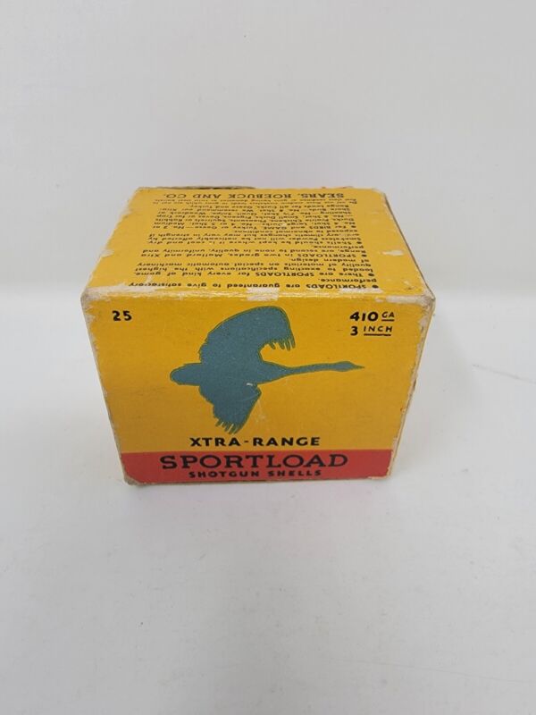 Sears Xtra Range Sportload Shotgun Shell Box 410 Ga EMPTY BOX - NO AMMO INCLUDED