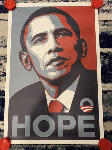 Shepard Fairey - “Hope” Obama Offset Lithograph Campaign