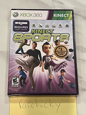 Kinect Sports (Xbox 360) NEW SEALED BLACK LABEL Y-FOLD W/UPC, NM!