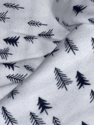 Pine Trees Stripes Blue White New With Tags Cotton 32”