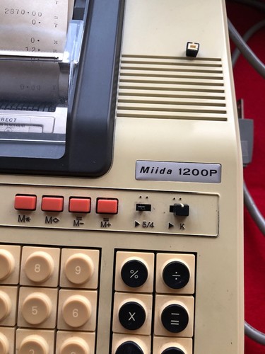 Miida 1200P Full Size Office Adding Machine Printing Calculator Commercial JAPAN
