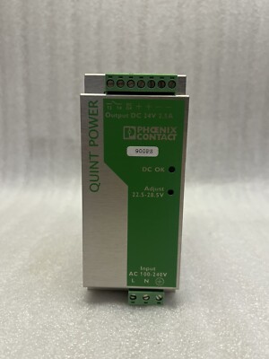 NEW, PHOENIX CONTACT 2938578 POWER SUPPLY QUINT-PS-100-240AC/24DC/2,5/24VDC/2.5A