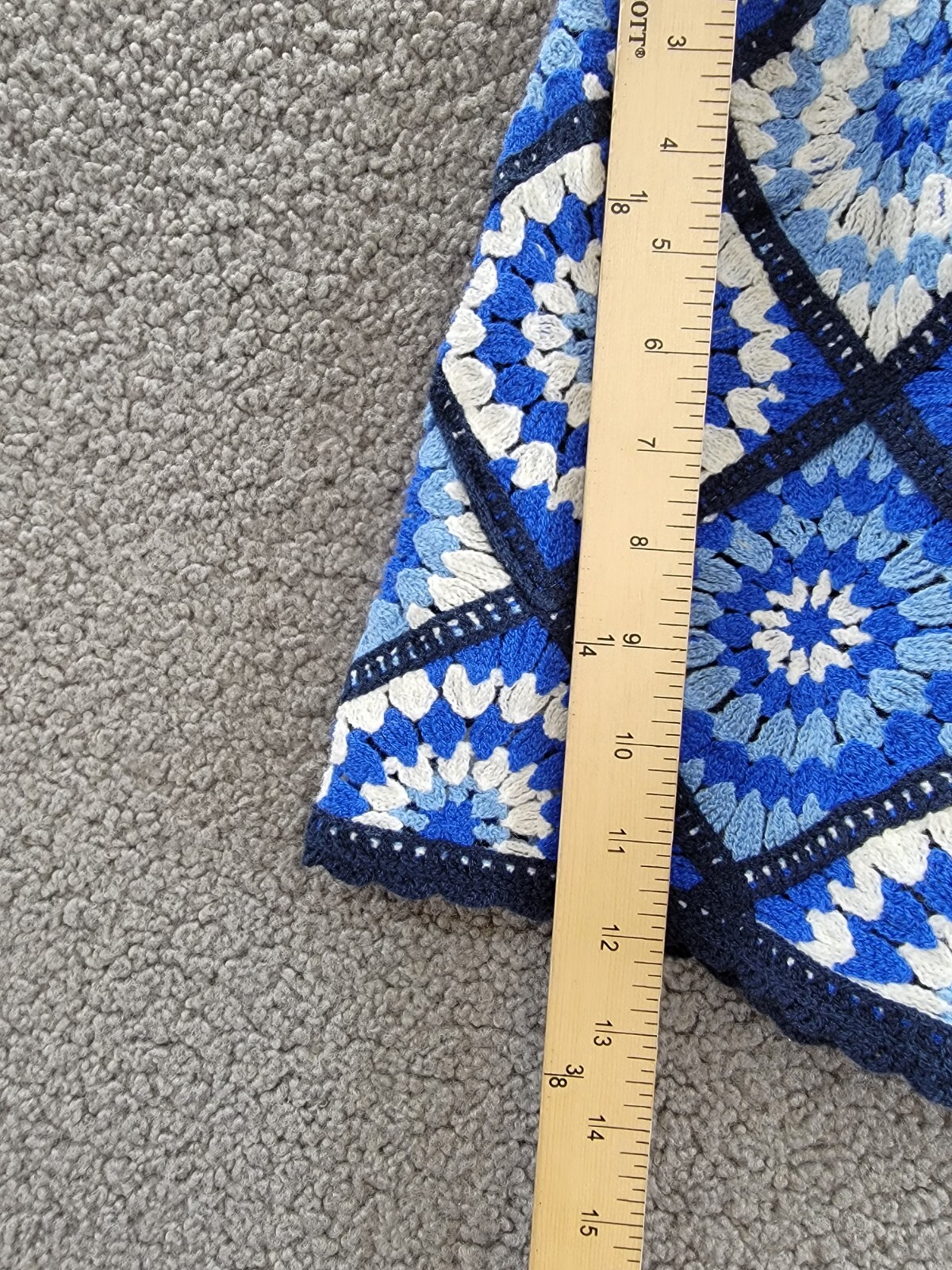 AQUA Allover Crochet Shorts Girls' S (7-8) Blue Multi Elastic Waist Pull On - Picture 9 of 16