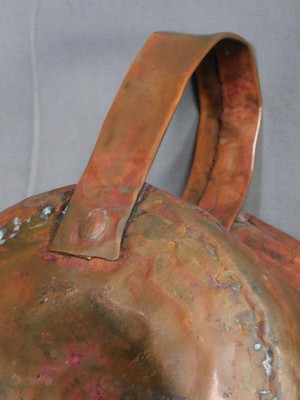 Antique Hammered Rivet Dovetail Copper Commode Chamber Pot Potty EARLY Primitive