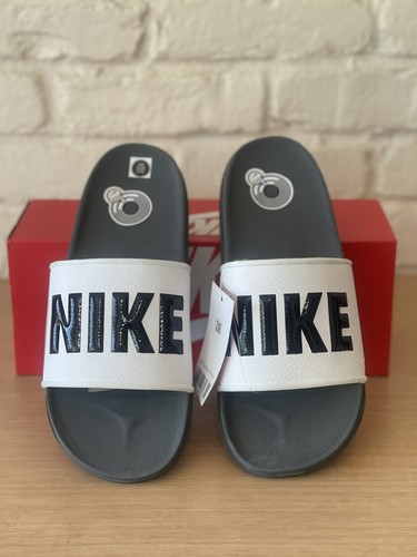 Nike Offcourt Slip On Slides Sandals BQ4639-001 Black White Nike Offcourt Slip On Slides Sandals BQ4639-001 Black White
