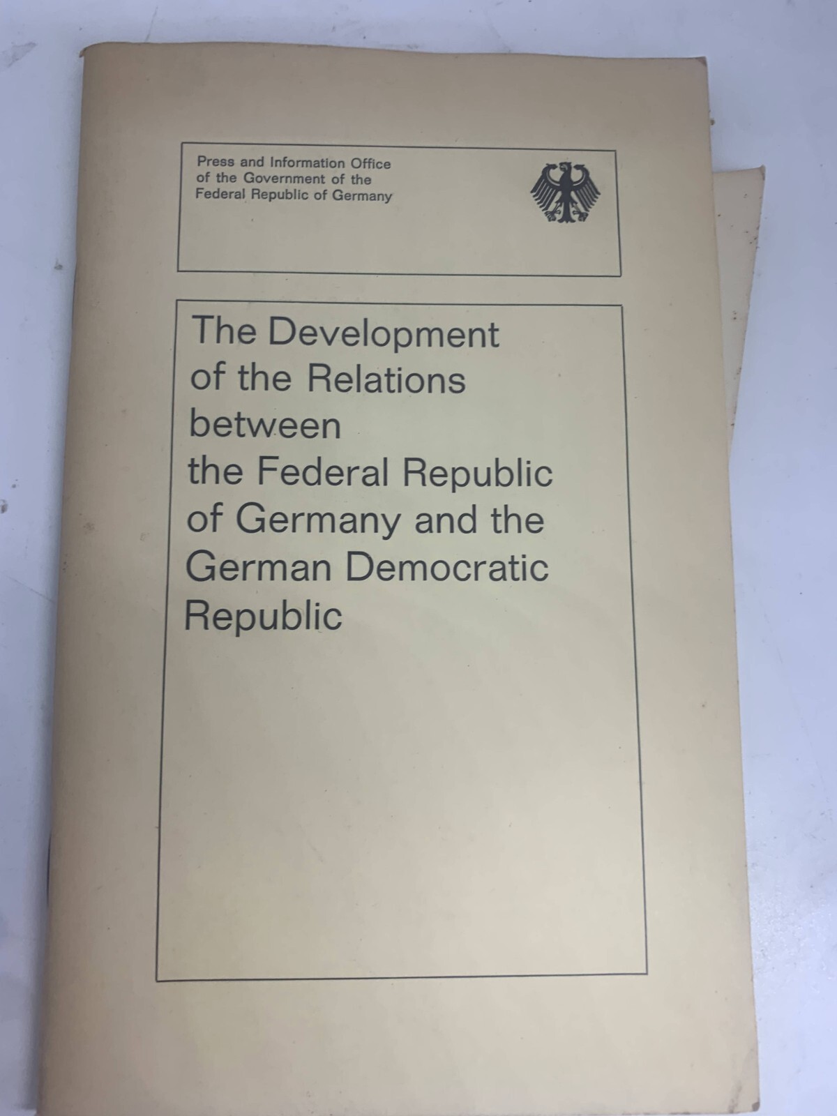 Press & Information Office 1973 Development of Relation B/w Federal & Democratic