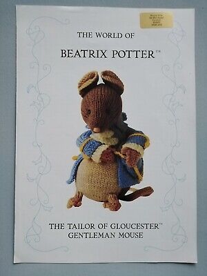 TAILOR OF GLOUCESTER, GENTLEMAN MOUSE - Knit. Pattern from BEATRIX POTTER - New