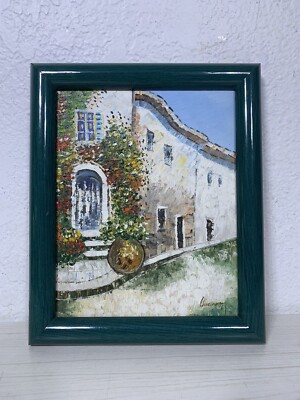 Personal Preference Inc Original Signed Art Street Scene Painting 10''x 8'' Framed
