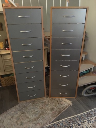 2 CD Regale Holz/Metall 160/53/16cm