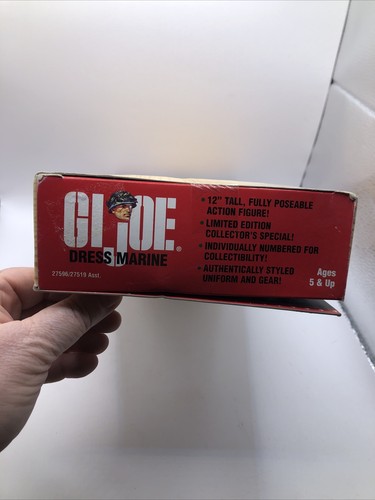 GI Joe Dress Marine Caucasian 12" Figure 1996 Hasbro Vintage NIB #32387