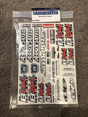 Team Associated Decal Sheet RC10B64, RC10B64D, 92086