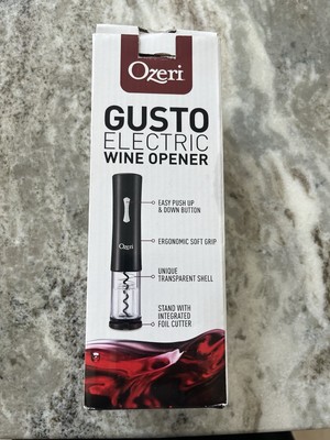 Ozeri Gusto Electric Wine Bottle Opener with Integrated Foil Cutter
