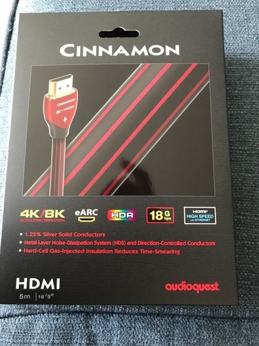 AudioQuest Cinnamon HDMI Cable - 5m - 18Gbps+ - Great Condition