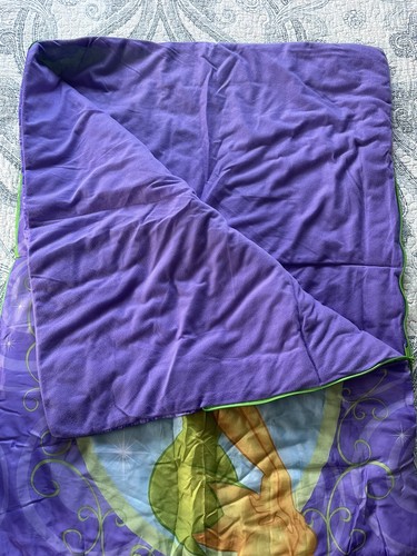 Playhut Children’s Disney Tinker Bell Sleeping Bag With Storage Bag Purple