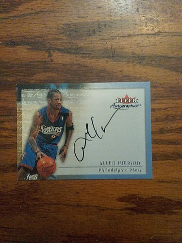 その他 2000 Fleer Allen Iverson Autographics 2000-01 Fleer Autographics ALLEN IVERSON Auto Signature Card