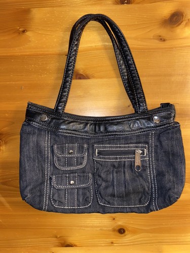 Thirty One 31 Suite Skirt Purse Black Cover Changeable Bag denim jean multi pock