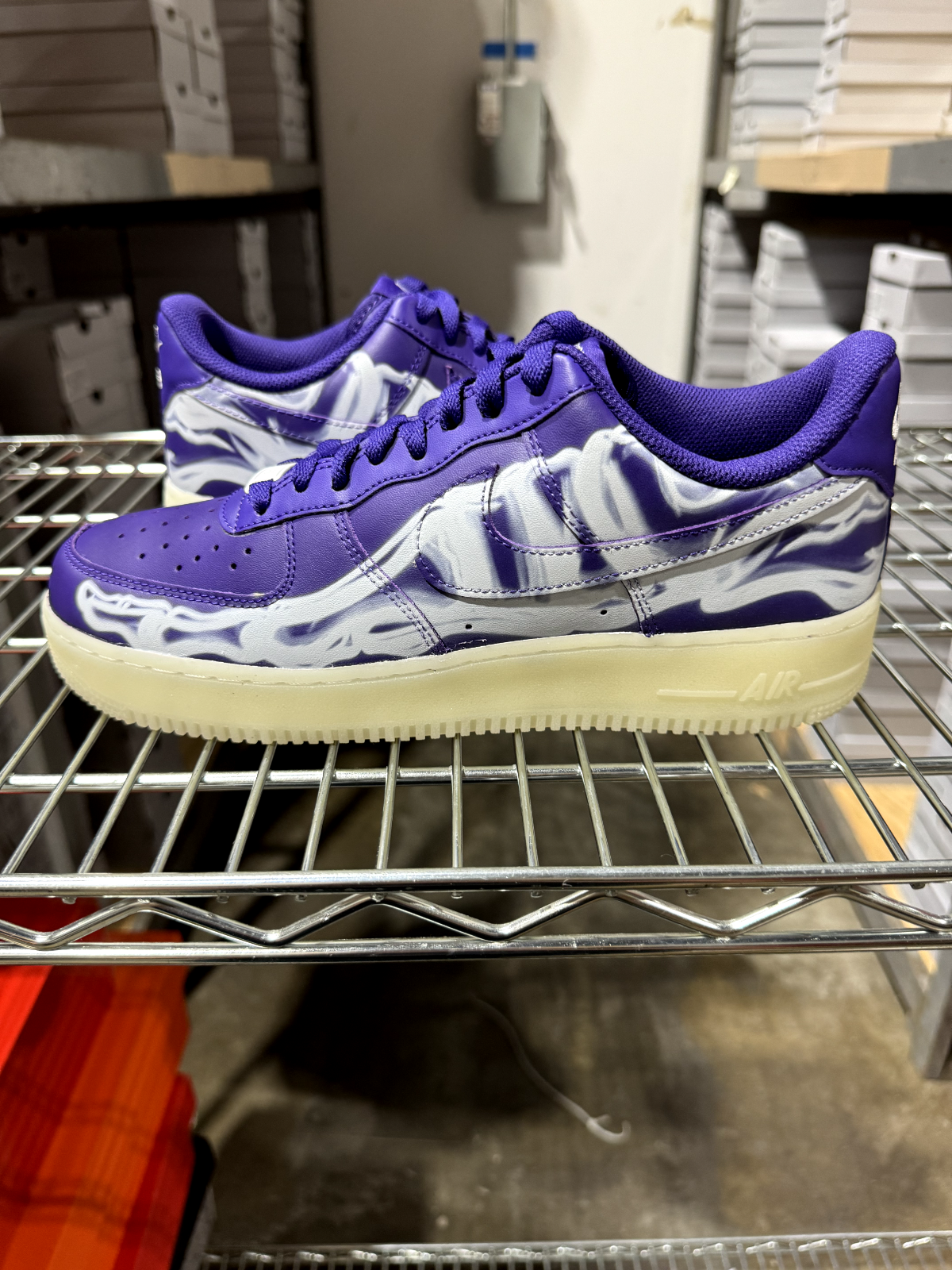 Size 9 - Nike Air Force 1 Low '07 QS Purple Skeleton