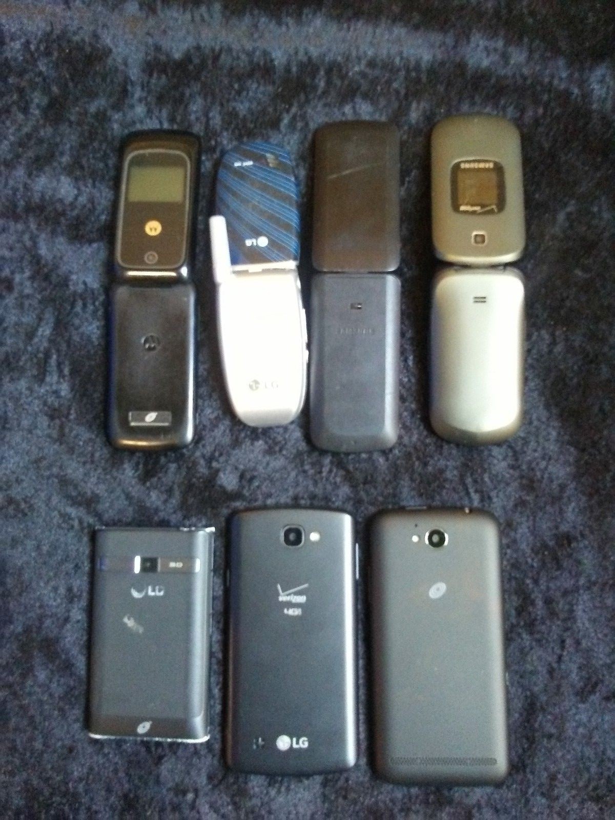 CELL PHONE LOT OF 7 MOBILE PHONES - SMARTPHONE, FLIP PHONE, LG, VERIZON, CDMA