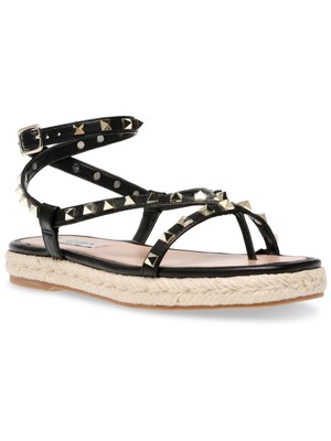 

STEVE MADDEN Женские черные джутовые сандалии на платформе с открытым носком, размер 10 м, Черный, SUMM01D1