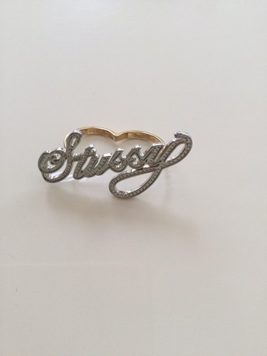 Stussy Nameplate Silver/Gold Ring