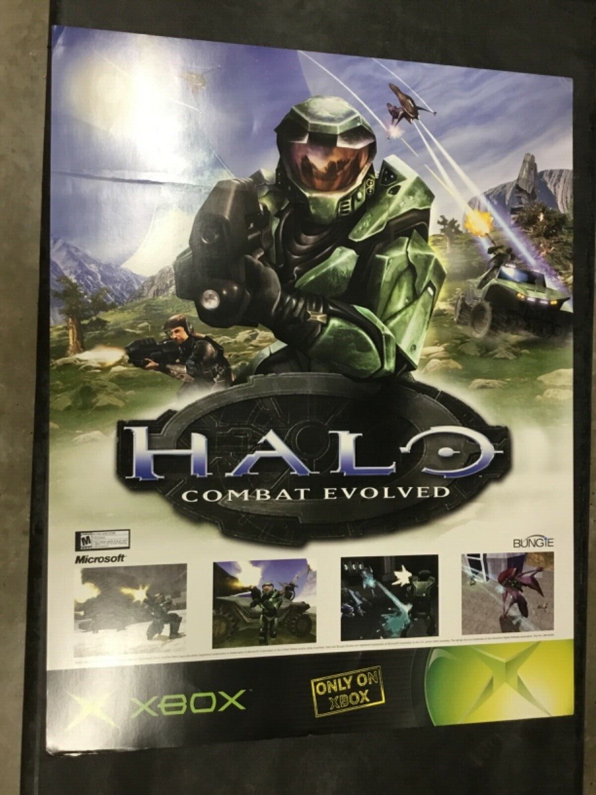 Halo 1 Video Game Extremely rare First Promo Poster Xbox New