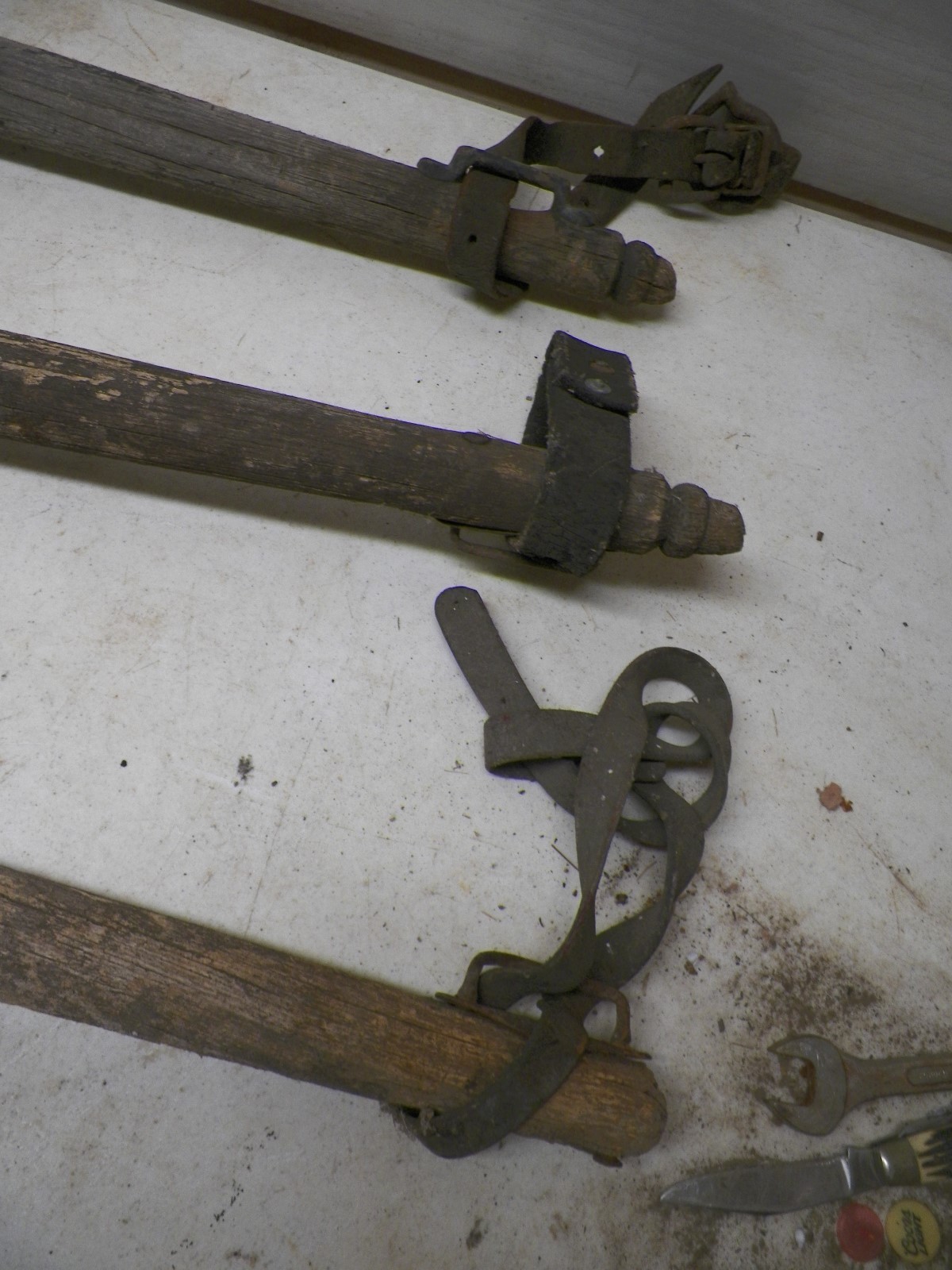 3 Old Weathered Wood Singletree Neck Yokes from Farm Horse Harness