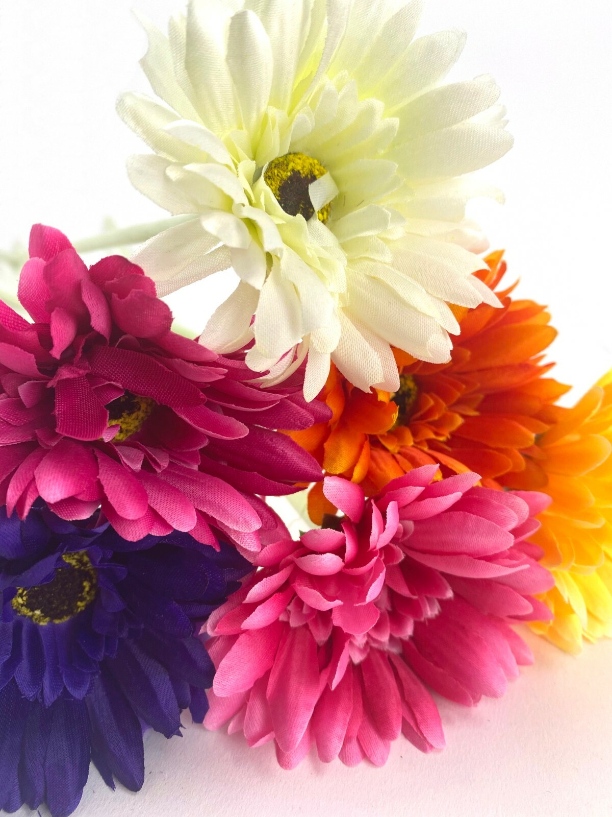 10x Gerbera Mix Blumen 50cm bunt Germini Kunst Seiden Blume künstlich Blüten 