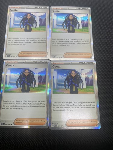 Pokemon Geeta 188/197 - Obsidian Flames - x4 Trainer Card Pokemon Geeta 188/197 - Obsidian Flames - x4 Trainer Card