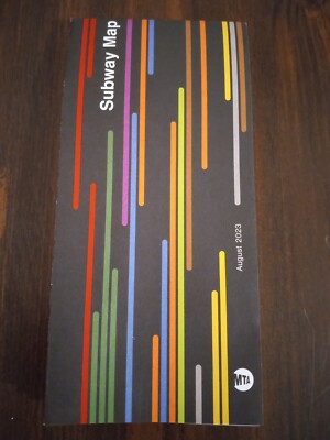 New York City NYC MTA Subway Railroad Map August 2023 Edition